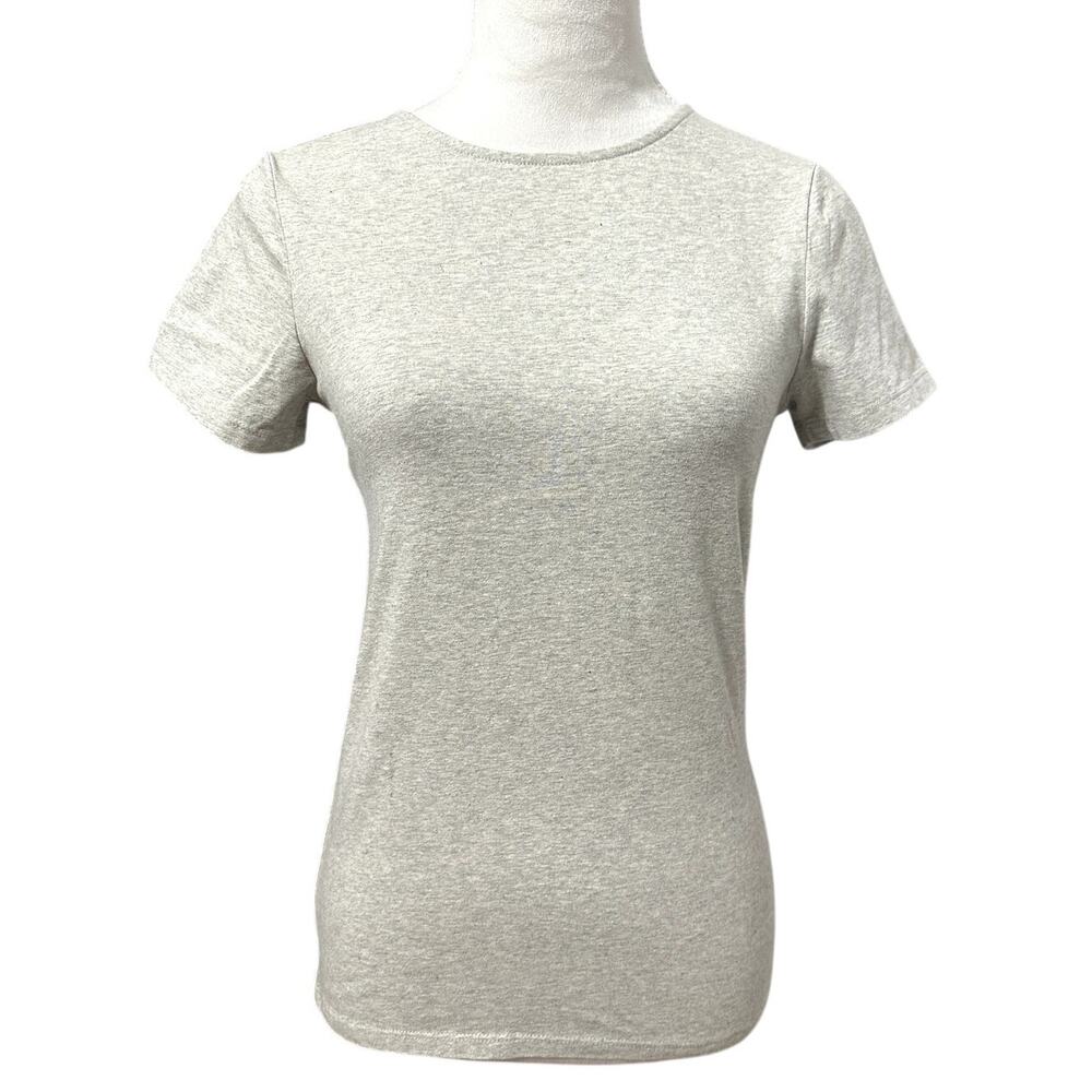 Melrose And Market Womens T-Shirt Gray Short Sleeve Cut Out Back Crew Neck M New